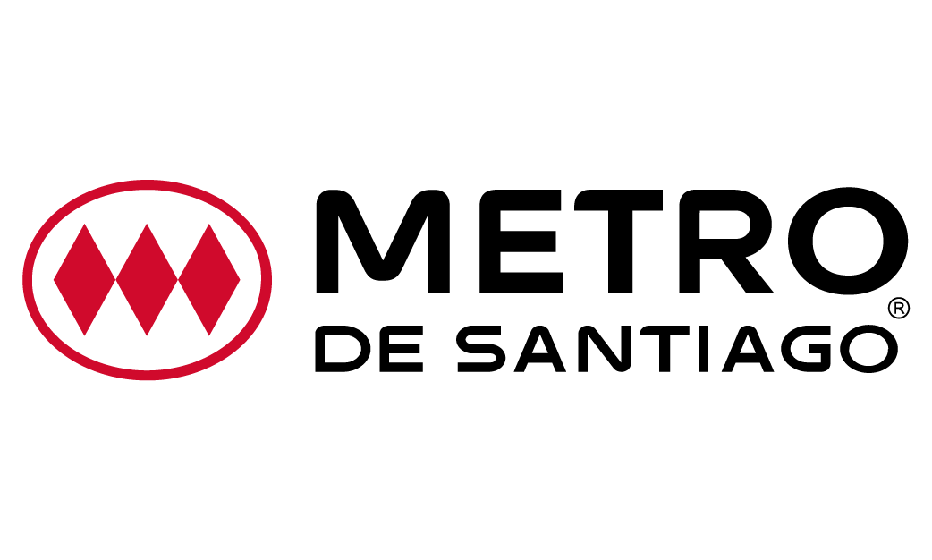 Logo de Metro de Santiago, transporte público en Chile